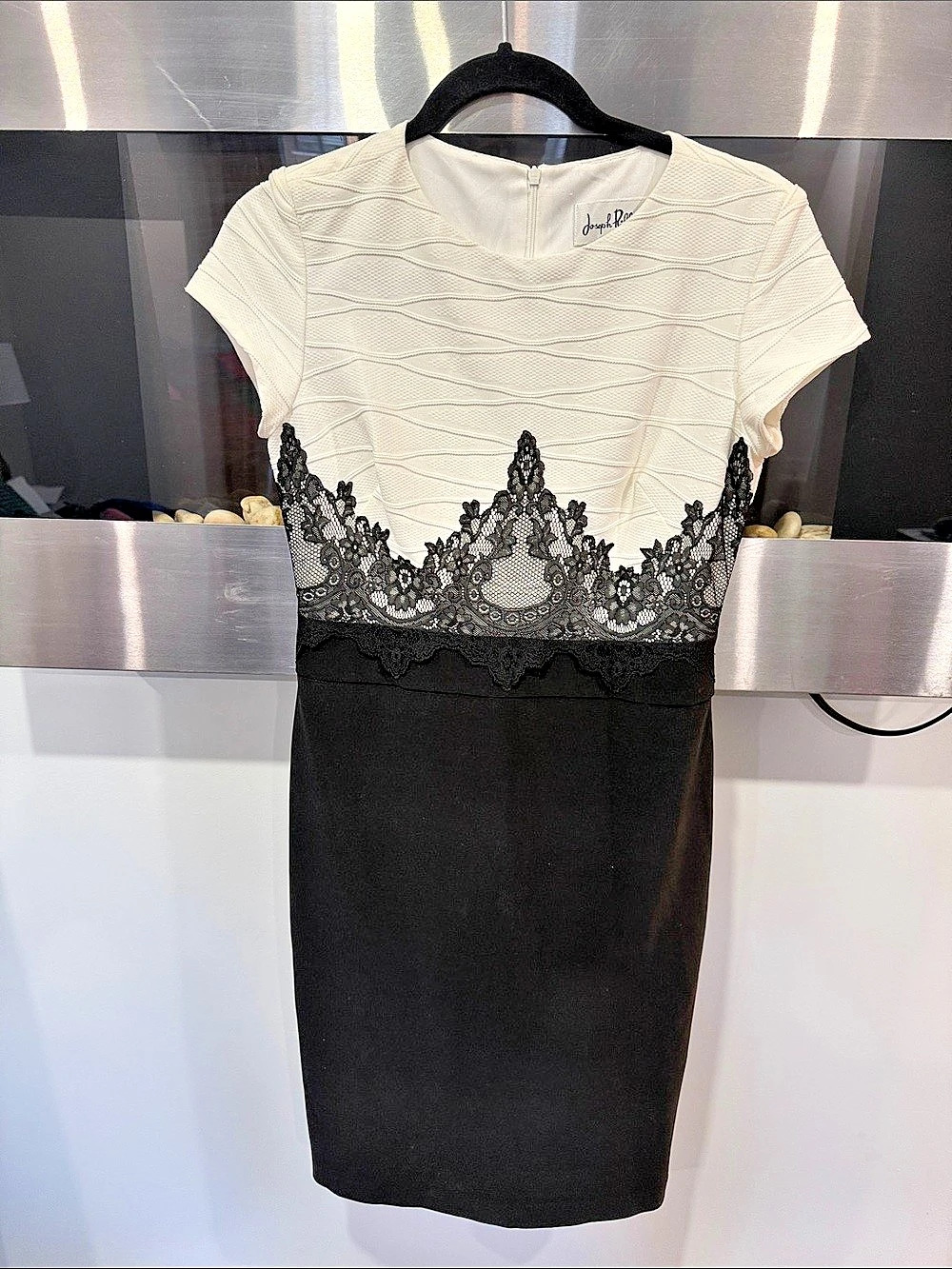 Joseph Ribkoff Women's Lace Waist Mini Dress Size 8 Like New